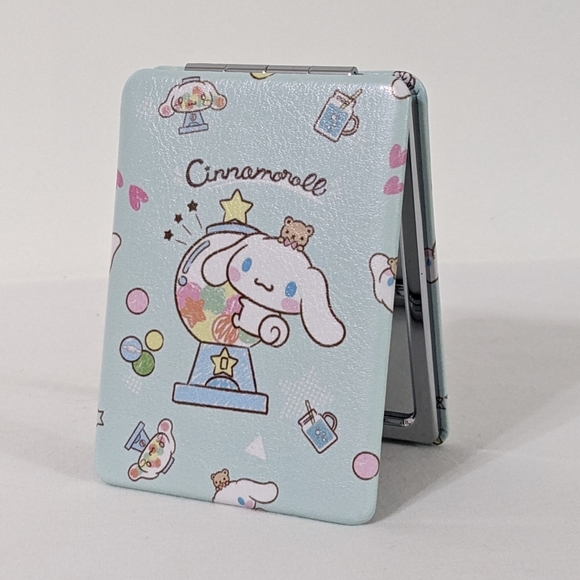 Cinnamoroll Sanrio Kawaii Rectangle Double Sided Foldable Compact Mirror - Picture 1 of 6